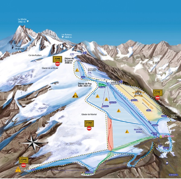 Mapa Les 2 Alpes