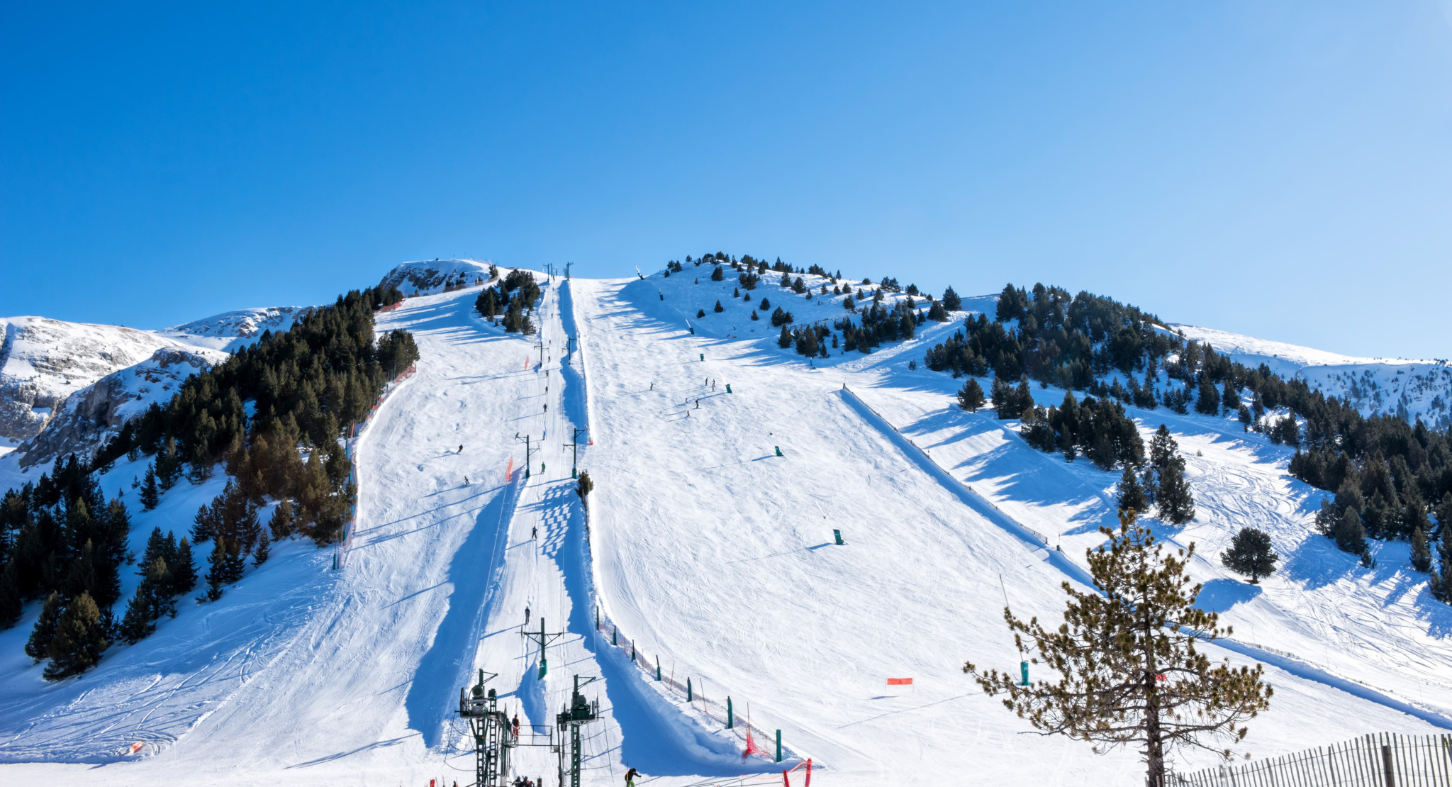 Snowy mountains in Spain (Masella),ski resort