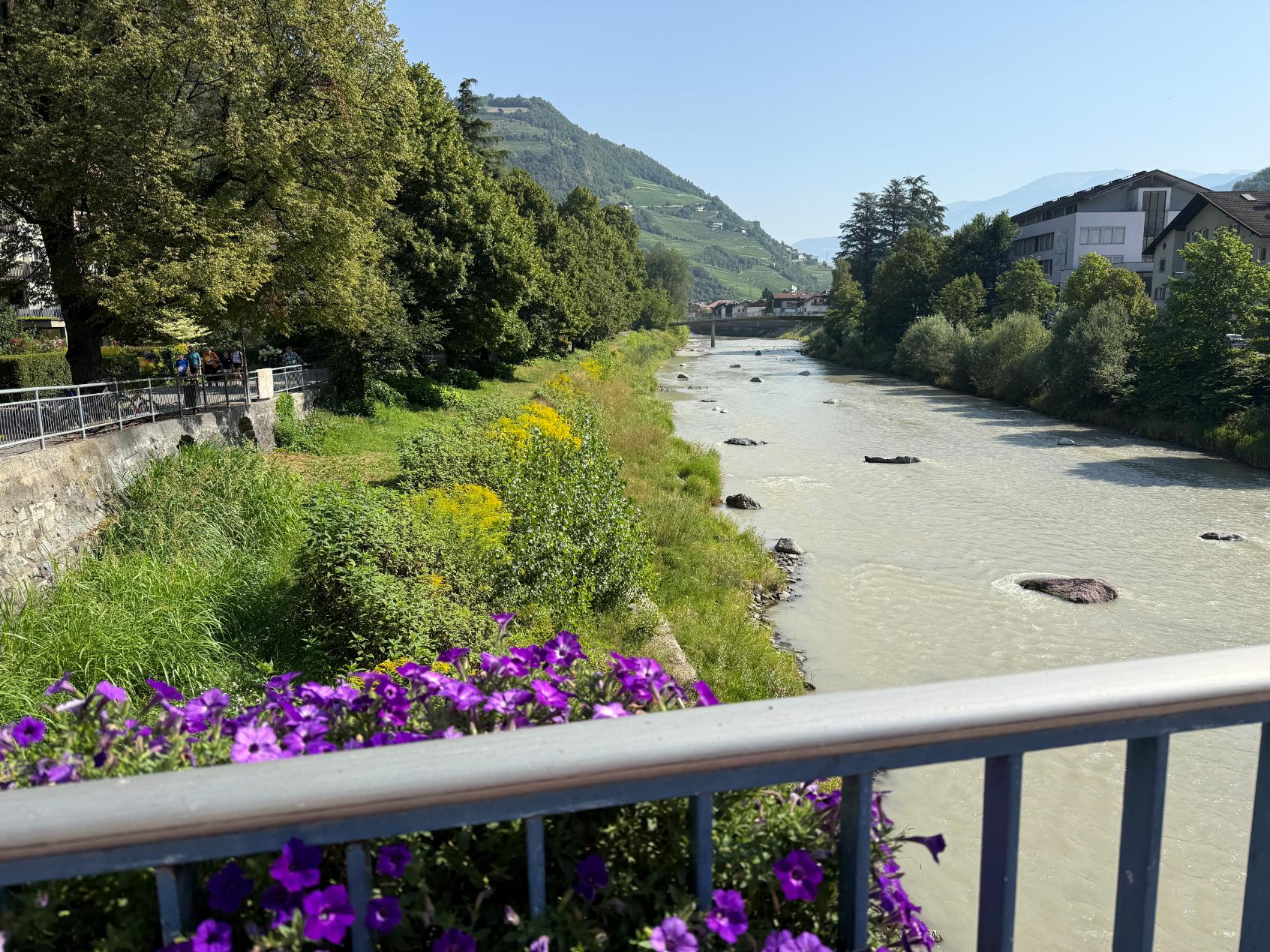 Río Isarco a su paso por Bressanone, en el camino hacia Cortina