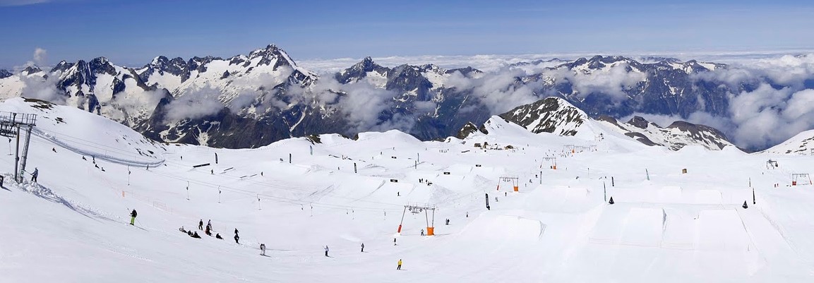 Snowpark en Les 2 Alps