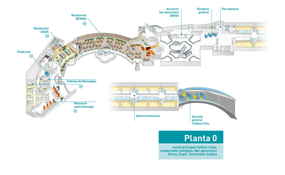 Mapa Centre Termal Caldea
